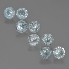 3,18 ct natürliche blauer Aquamarin-Edelsteine, Rundschliff, VS