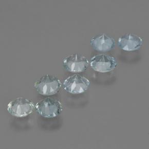 3,18 ct natürliche blauer Aquamarin-Edelsteine, Rundschliff, VS