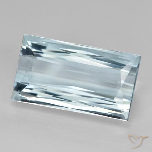 10.58ct Natürlicher hellblau Aquamarin, Baguette, VVS