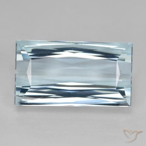 9,17 ctw natürlicher hellblau Aquamarin, Baguette, VVS