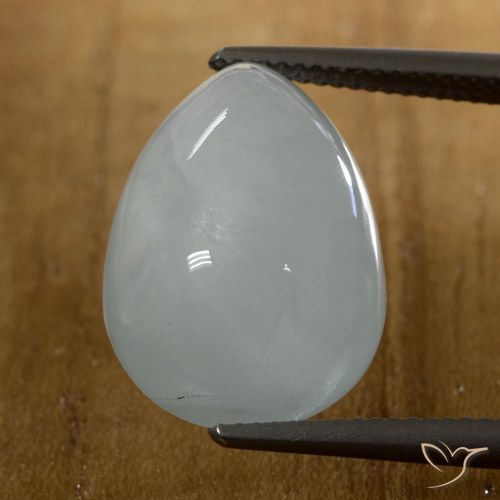 15.88ct Natürlicher Bläulich-weiß Aquamarin, Birnenform, Lichtdurchlässig