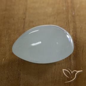 9,17 ctw natürlicher Bläulich-weiß Aquamarin, Birnenform, Lichtdurchlässig
