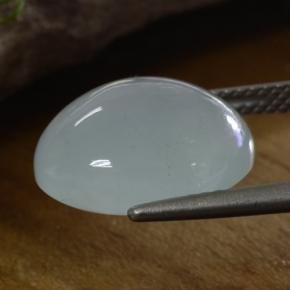 9,17 ctw natürlicher Bläulich-weiß Aquamarin, Oval Schliff, Lichtdurchlässig