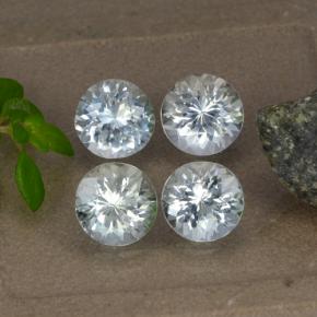 3,12 ct natürliche weißer Aquamarin-Edelsteine, Rundschliff, VS