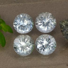 3,12 ct natürliche weißer Aquamarin-Edelsteine, Rundschliff, VS