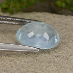 1,52 ctw natürlicher blauer Aquamarin, Oval Schliff, VS-SI