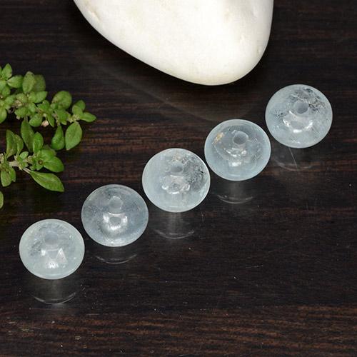 6.21 ct natürliche blassblau Aquamarin-Edelsteine, Ausgefallene Form, Lichtdurchlässig