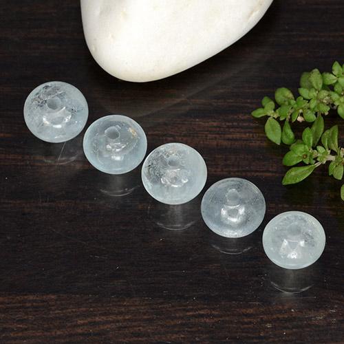 6.21 ct natürliche blassblau Aquamarin-Edelsteine, Ausgefallene Form, Lichtdurchlässig