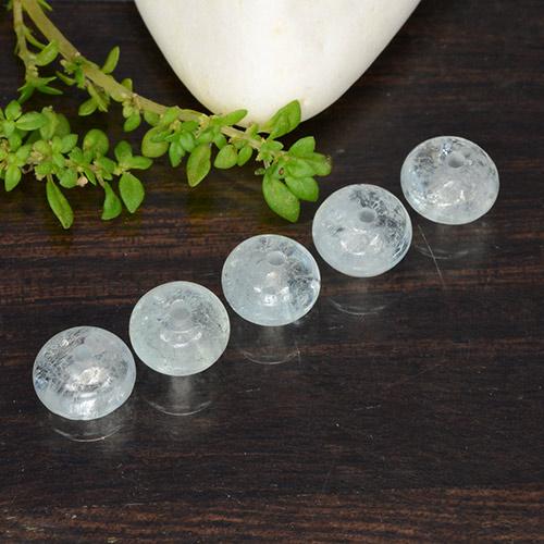 5,88 ct natürliche blauer Aquamarin-Edelsteine, Fantasieschliff, Lichtdurchlässig