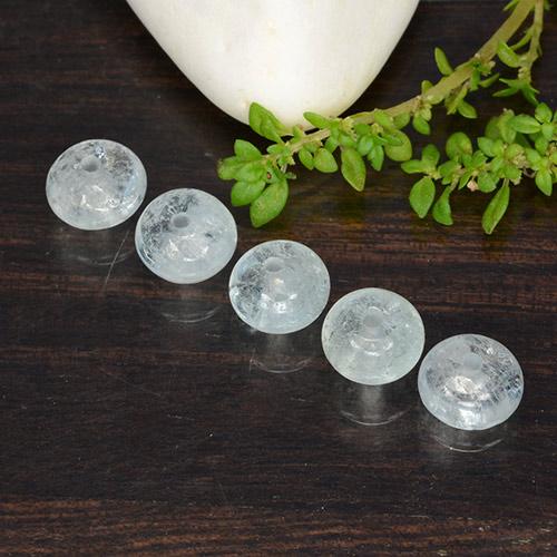 5,88 ct natürliche blauer Aquamarin-Edelsteine, Fantasieschliff, Lichtdurchlässig
