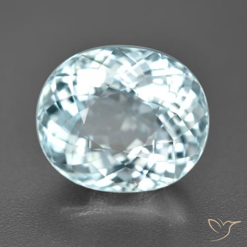 6.52ct Natürlicher hellblau Aquamarin, Oval, VVS
