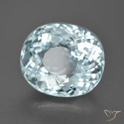 9,17 ctw natürlicher hellblau Aquamarin, Oval, VVS