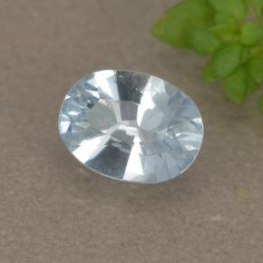 0,38 ctw natürlicher blauer Aquamarin, Oval Schliff, VS-SI