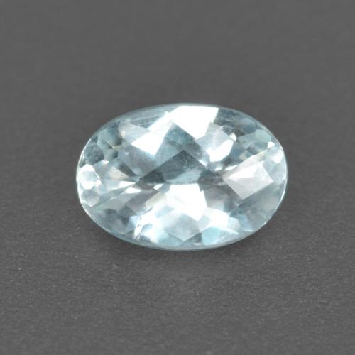 0,43 ctw natürlicher blauer Aquamarin, Oval Schliff, VS