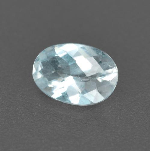 0,43 ctw natürlicher blauer Aquamarin, Oval Schliff, VS