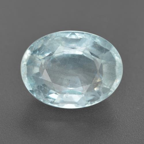 7,07 ctw natürlicher blauer Aquamarin, Oval Schliff, VS-SI