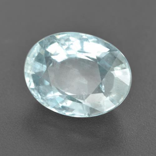 7,07 ctw natürlicher blauer Aquamarin, Oval Schliff, VS-SI