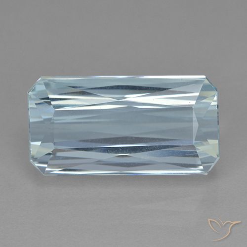 10.05ct Natürlicher hellblau Aquamarin, Smaragdschliff, VVS