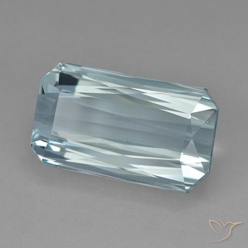 9,70 ctw natürlicher blauer Aquamarin, Smaragdschliff, VVS