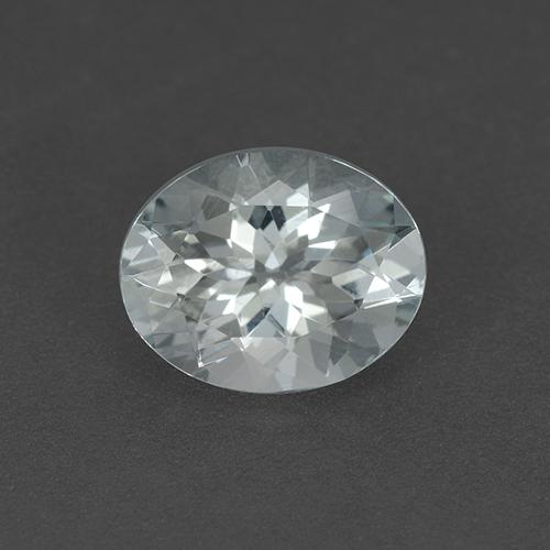 2,06 ctw natürlicher weißer Aquamarin, Oval Schliff, VVS