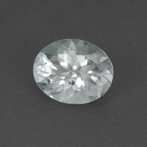 2,06 ctw natürlicher weißer Aquamarin, Oval Schliff, VVS