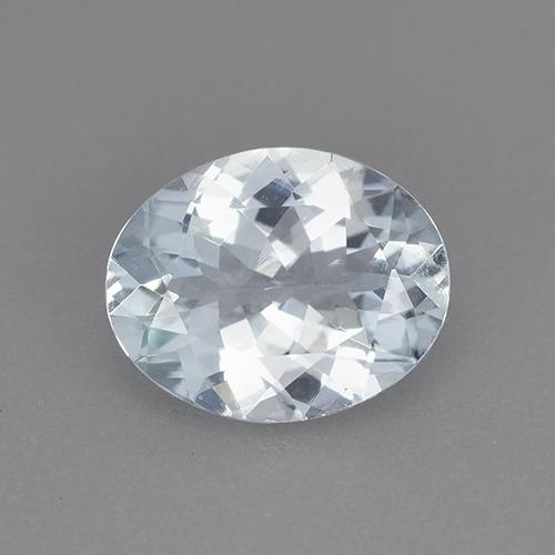 1,92 ctw natürlicher weißer Aquamarin, Oval Schliff, VVS
