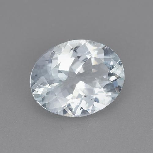 1,92 ctw natürlicher weißer Aquamarin, Oval Schliff, VVS