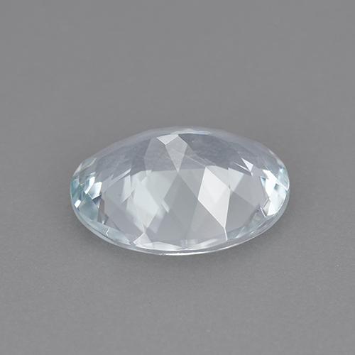 1,92 ctw natürlicher weißer Aquamarin, Oval Schliff, VVS