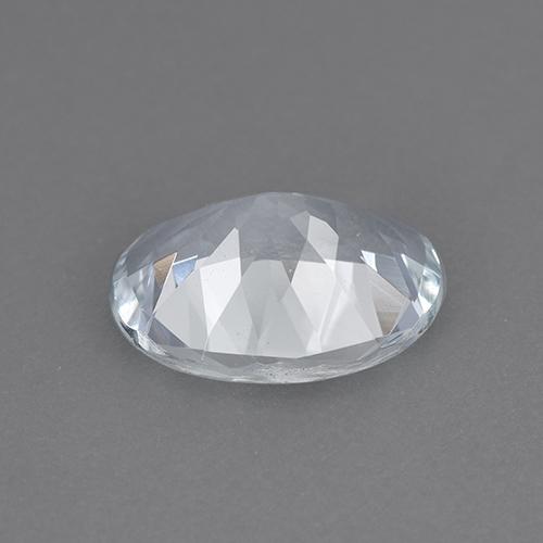 1,33 ctw natürlicher weißer Aquamarin, Oval Schliff, VVS