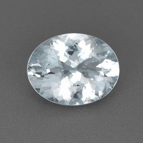 1,60 ctw natürlicher weißer Aquamarin, Oval Schliff, VVS