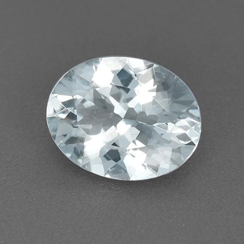1,60 ctw natürlicher weißer Aquamarin, Oval Schliff, VVS