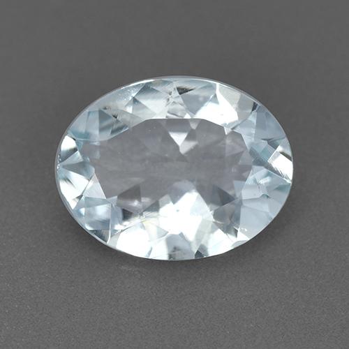 1,47 ctw natürlicher weißer Aquamarin, Oval Schliff, VVS-VS