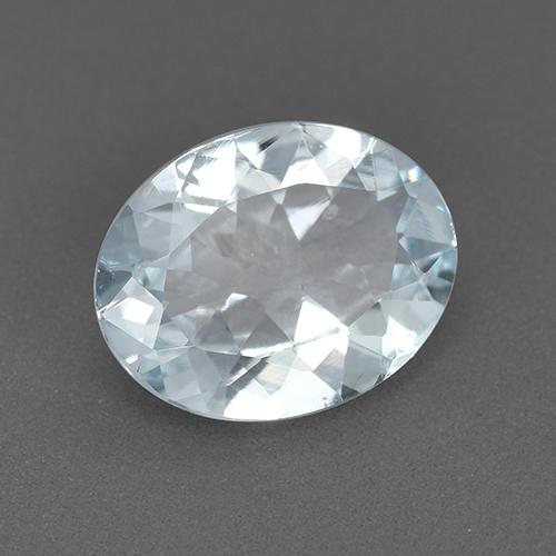 1,47 ctw natürlicher weißer Aquamarin, Oval Schliff, VVS-VS