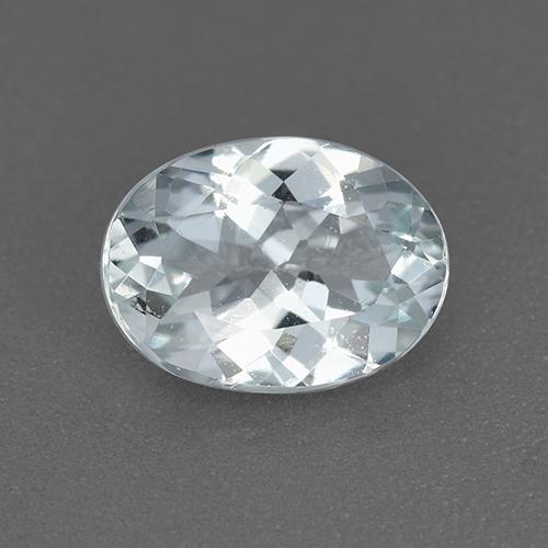1,13 ctw natürlicher weißer Aquamarin, Oval Schliff, VVS