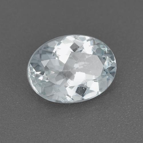 1,13 ctw natürlicher weißer Aquamarin, Oval Schliff, VVS
