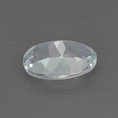 1,13 ctw natürlicher weißer Aquamarin, Oval Schliff, VVS