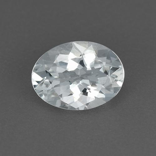0,90 ctw natürlicher weißer Aquamarin, Oval Schliff, VVS