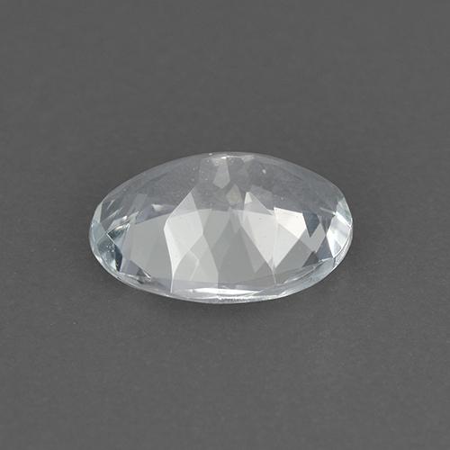 0,90 ctw natürlicher weißer Aquamarin, Oval Schliff, VVS