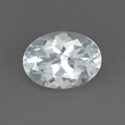 0,87 ctw natürlicher weißer Aquamarin, Oval Schliff, VVS-VS