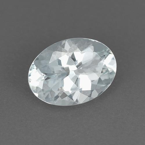0,87 ctw natürlicher weißer Aquamarin, Oval Schliff, VVS-VS
