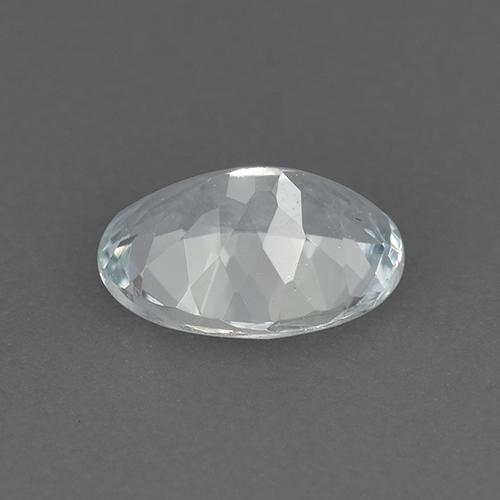 0,87 ctw natürlicher weißer Aquamarin, Oval Schliff, VVS-VS