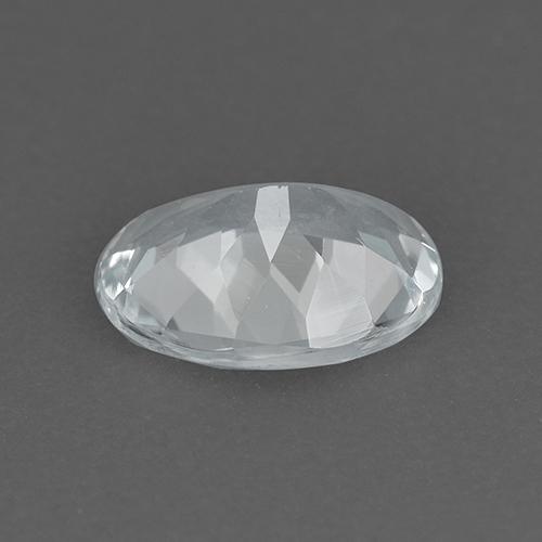 0,88 ctw natürlicher weißer Aquamarin, Oval Schliff, VVS