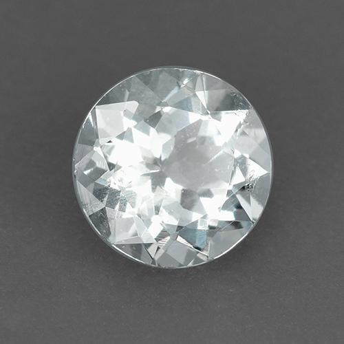 0,70 ctw natürlicher weißer Aquamarin, Rundschliff, VVS-VS