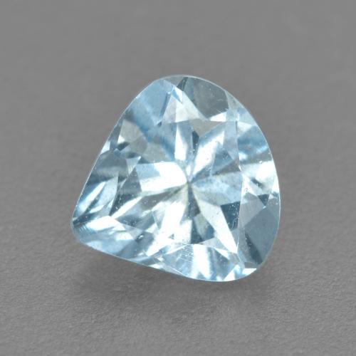 0,65 ctw natürlicher blauer Aquamarin, Birnenform, VS-SI