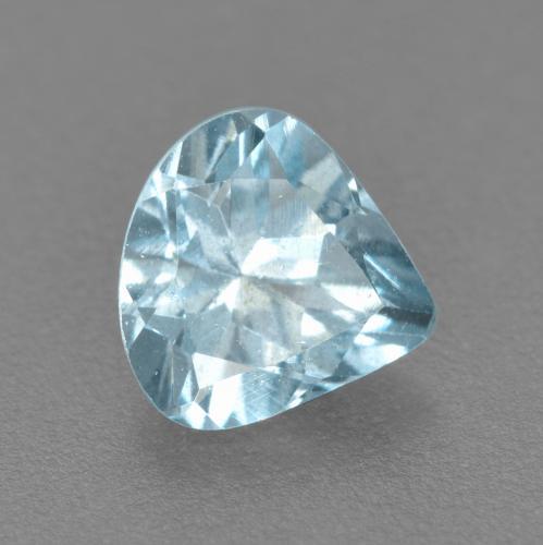 0,65 ctw natürlicher blauer Aquamarin, Birnenform, VS-SI