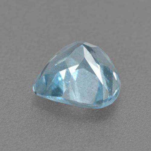 0,65 ctw natürlicher blauer Aquamarin, Birnenform, VS-SI