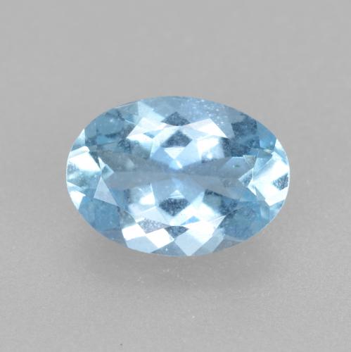 0,62 ctw natürlicher blauer Aquamarin, Oval Schliff, VS-SI
