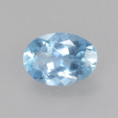 0,62 ctw natürlicher blauer Aquamarin, Oval Schliff, VS-SI
