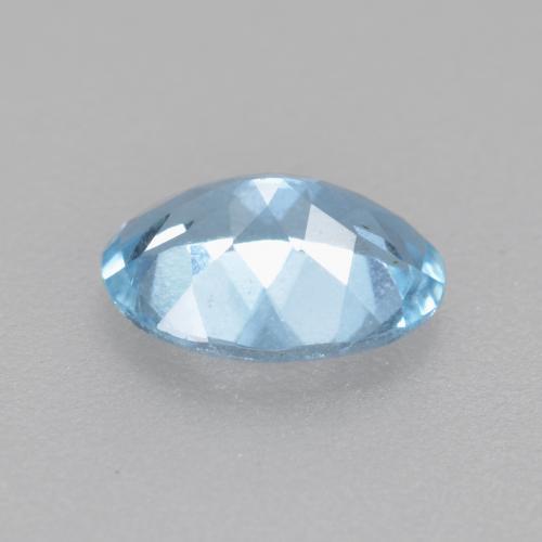 0,62 ctw natürlicher blauer Aquamarin, Oval Schliff, VS-SI