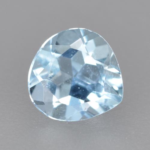 0,42 ctw natürlicher blauer Aquamarin, Birnenform, VS
